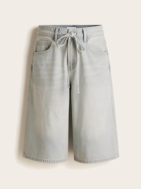 Bermuda Denim Short Detalle Con Cinturon Jean
