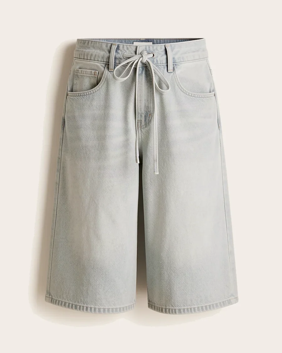 Bermuda Denim Short Detalle Con Cinturon Jean