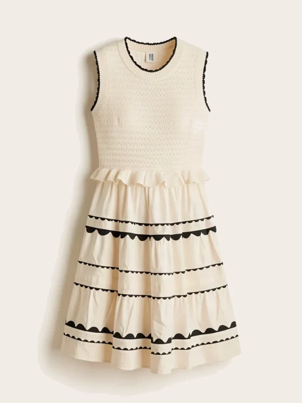 Vestido Tejido En La Parte Superior Media Pierne