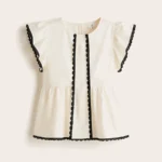 Camisa Con Aplique Negros Cuello Redondo