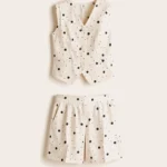 Conjunto De Chaleco Y Short Polka Dots