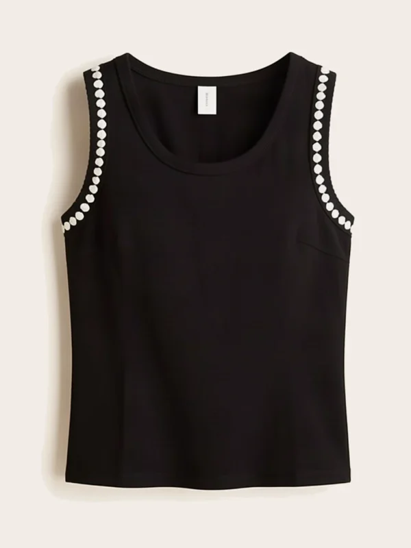 Camisilla Con Reborde Tejido