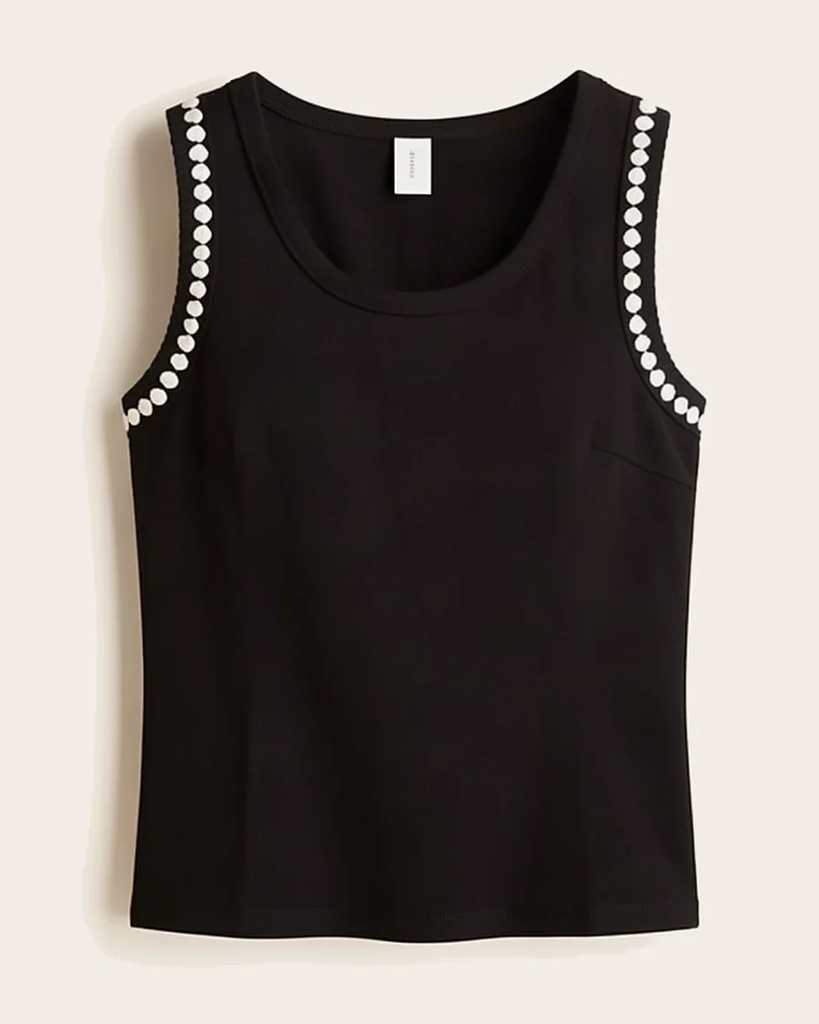 Camisilla Con Reborde Tejido